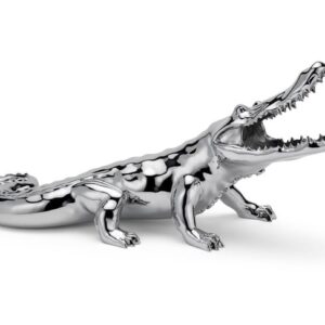 Richard Orlinski (French, B. 1966) – Chrome Crocodile / Alligator Sculpture