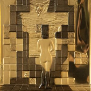 lot06_1 Salvador Dalí – Lincoln in Dalivision (Gold Bas-Relief), circa 1975–1979