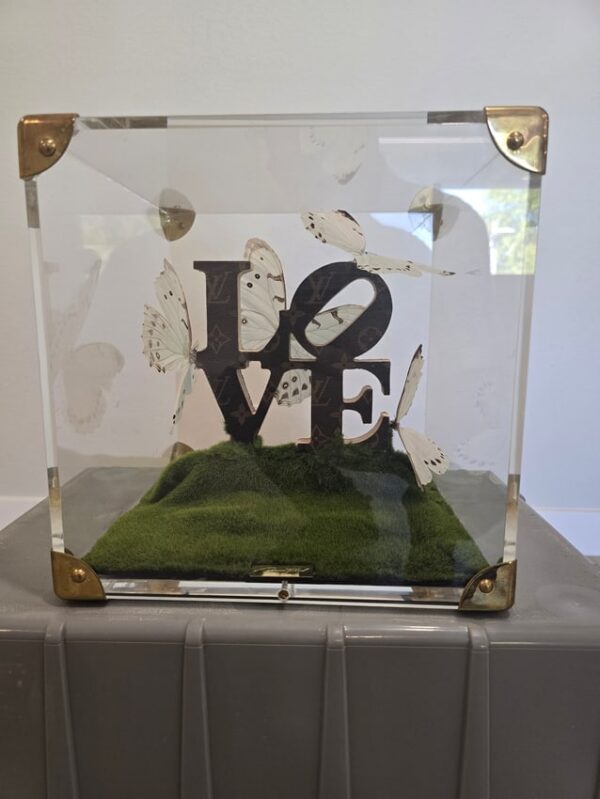 ROMAN FERAL (French/American, B. 1990) "LV Grand Love" Mixed Media Sculpture