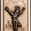 Salvador Dalí – Christ of Saint John of the Cross (Platinum Bas-Relief Plaque)