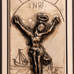 lot07_1 Salvador Dalí – Christ of Saint John of the Cross (Platinum Bas-Relief Plaque)
