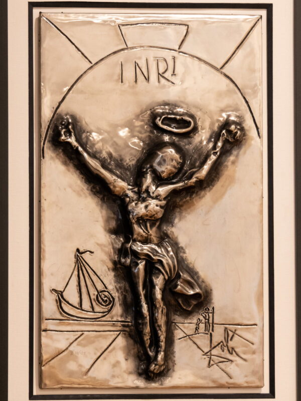 Salvador Dalí – Christ of Saint John of the Cross (Platinum Bas-Relief Plaque)