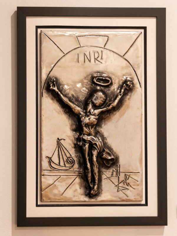 Salvador Dalí – Christ of Saint John of the Cross (Platinum Bas-Relief Plaque)