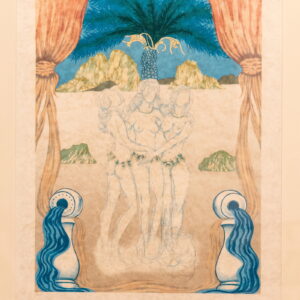 Salvador Dalí – The Three Graces of Hawaii (Color Lithograph, Signed, 1966)