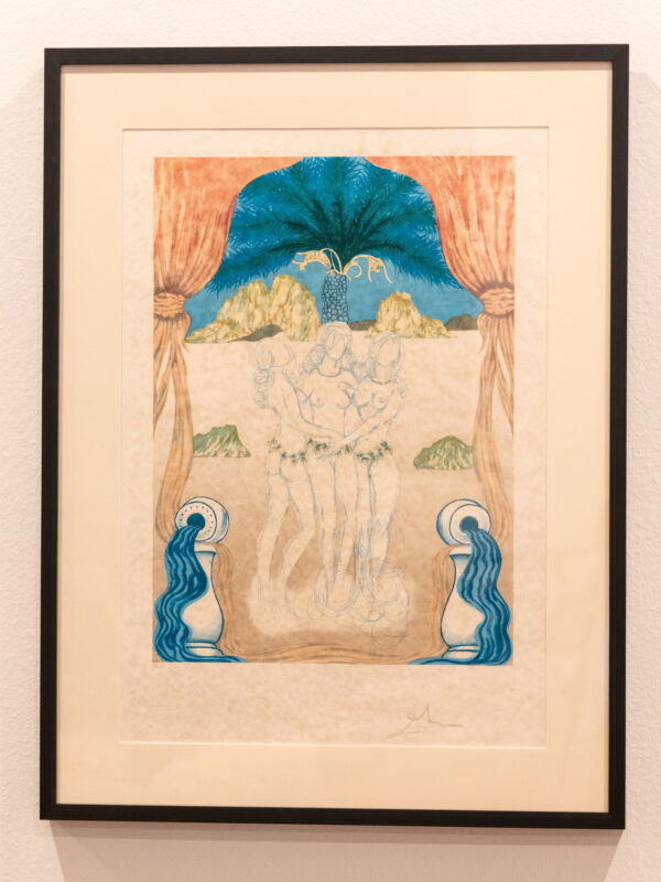 Salvador Dalí – The Three Graces of Hawaii (Color Lithograph, Signed, 1966)