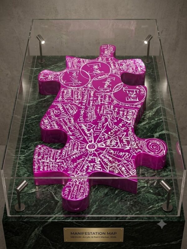 Brendan Murphy "Life Is A Jigsaw" Series (Magenta Puzzle Piece)