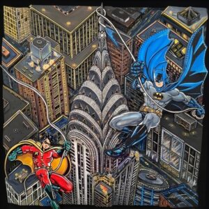 Charles Fazzino (B. 1955) Batman And Robin Protect The Chrysler Building