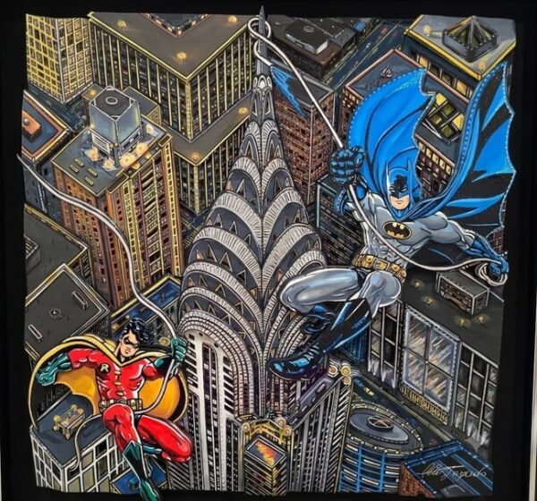 Charles Fazzino (B. 1955) Batman And Robin Protect The Chrysler Building