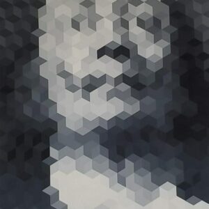 John Piere Vasarely Aka YVARAL, Faces Of Dali No 2