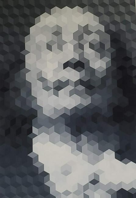 John Piere Vasarely Aka YVARAL, Faces Of Dali No 2