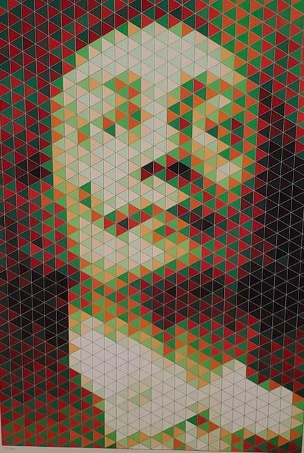 John Piere Vasarely Aka YVARAL, Faces Of Dali No 3