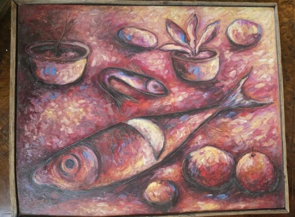Marius Dufour – Expressive Still Life with Fish