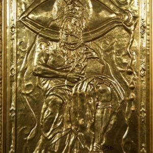 lot30 Salvador Dalí (1904–1989) Moses and Monotheism, Gilt Metal Bas-Relief after Michelangelo