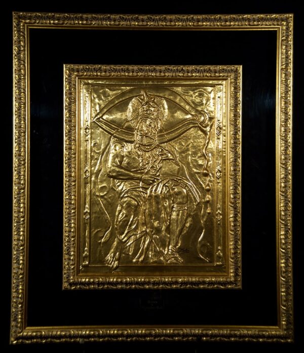 Salvador Dalí (1904–1989) Moses and Monotheism, Gilt Metal Bas-Relief after Michelangelo