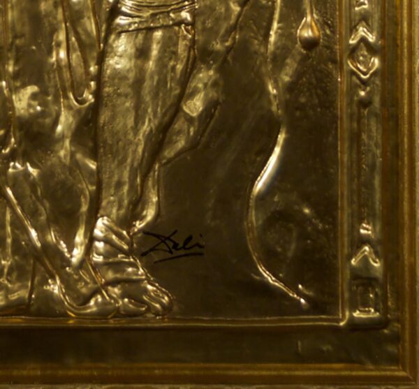 Salvador Dalí (1904–1989) Moses and Monotheism, Gilt Metal Bas-Relief after Michelangelo