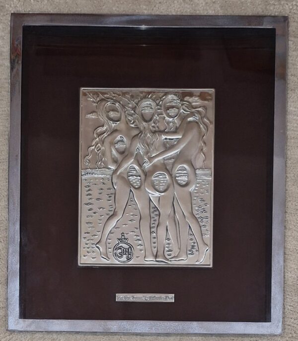 Salvador Dalí (1904–1989) Les Trois Grâces / The Three Graces, Sterling Silver 925 Bas-Relief