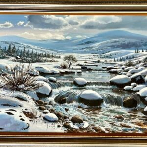 Raymond Sipos "Spring Thaw - New Hampshire" Original Oil Painting on Board, Signed