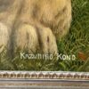 Kazuhiro Kono "Kings of the Jungle" Original Oil Painting on Canvas, Signed