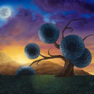 Tom DiGiacco Surreal Original Oil Painting – Tree of Dreams at Twilight 16x20"