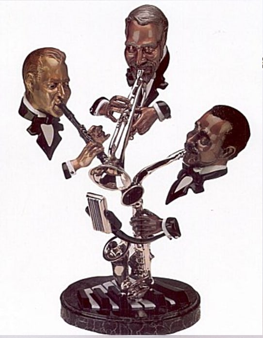 Sunday Morning Jazz Bronze Sculpture